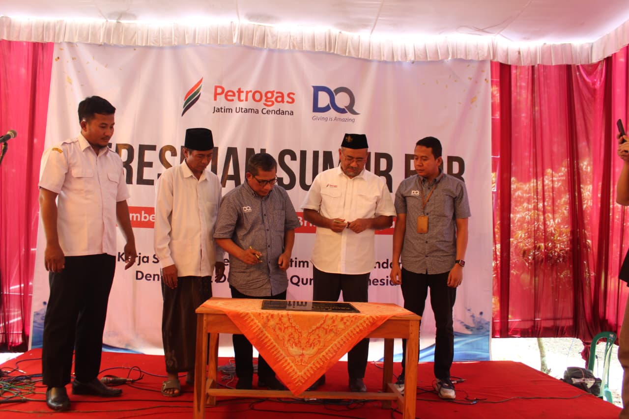 Dompet Al-Qur’an Indonesia dan Petrogas Jatim Utama Cendana Resmikan Sumur Bor di Desa Sumber Bening, Ngawi