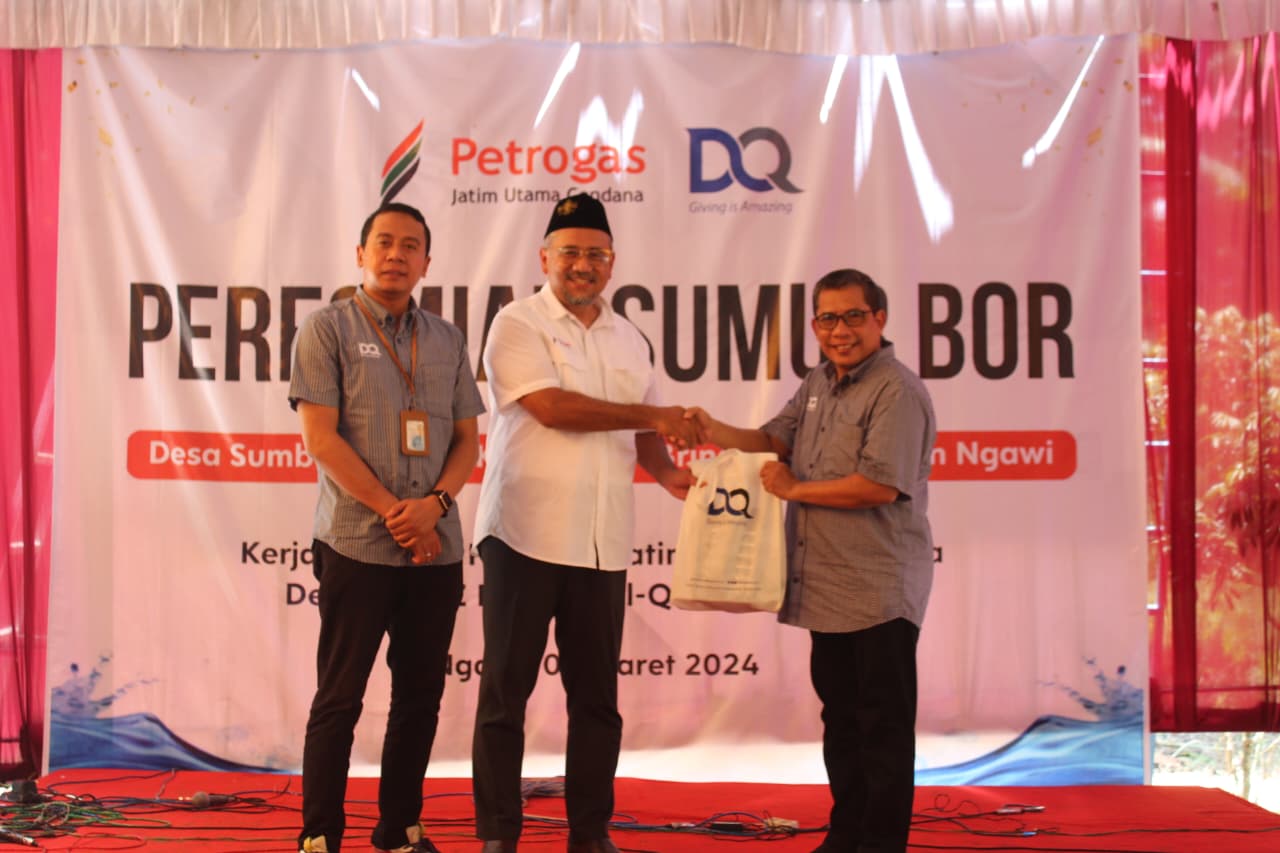 Dompet Al-Qur’an Indonesia dan Petrogas Jatim Utama Cendana Resmikan Sumur Bor di Desa Sumber Bening, Ngawi