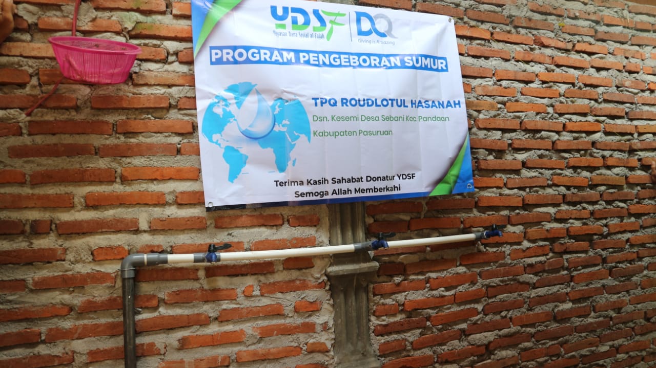 YDSF Dan Dompet Al-Qur’an Indonesia Hadirkan Sumur Bor untuk TPQ Roudlotul Hasanah di Pasuruan