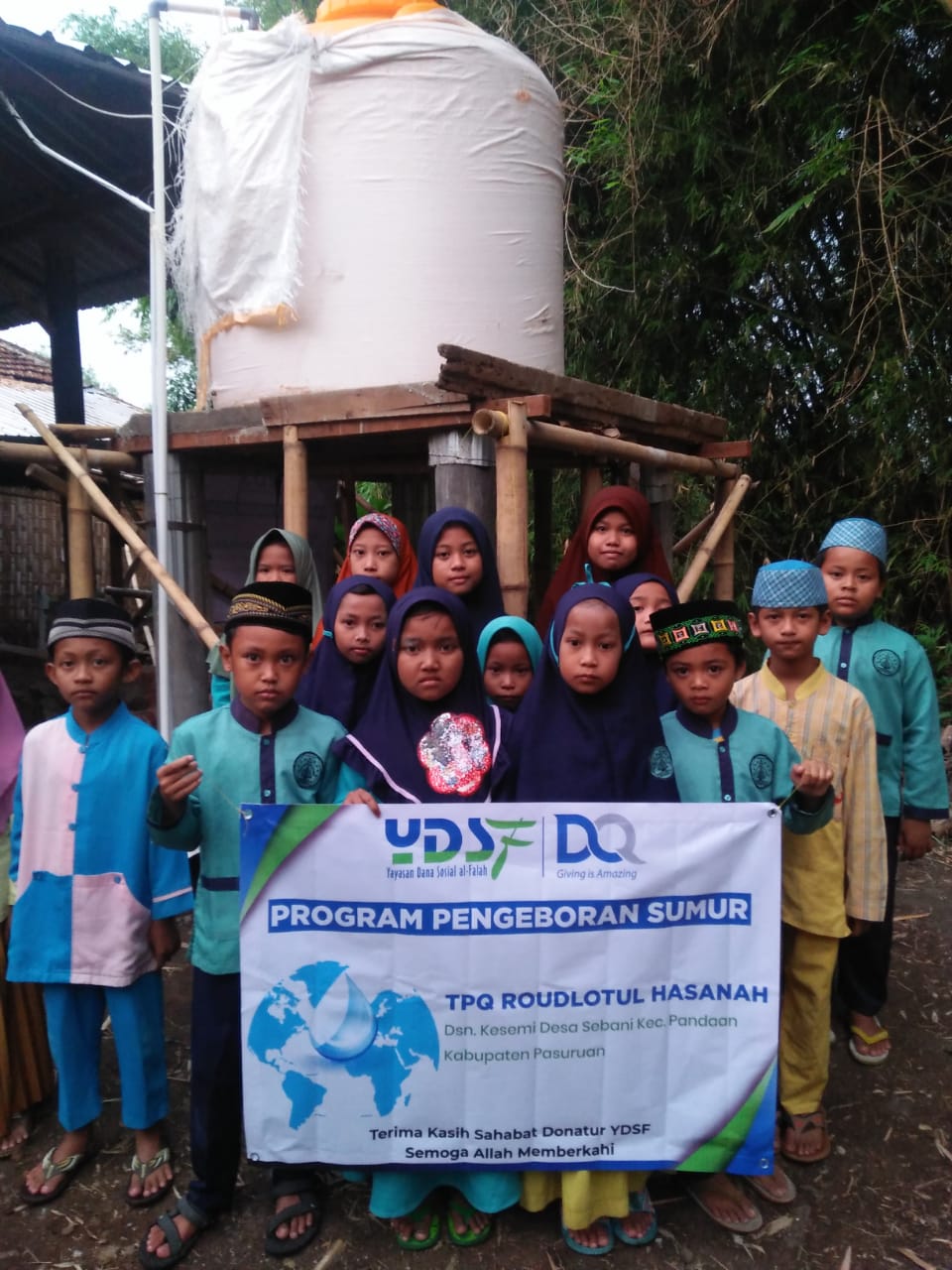 YDSF Dan Dompet Al-Qur’an Indonesia Hadirkan Sumur Bor untuk TPQ Roudlotul Hasanah di Pasuruan