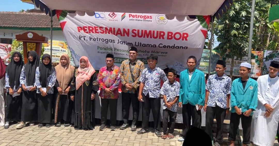 Wakaf DQ dan Petrogas Resmikan Sumur Bor di Pondok Pesantren Shofa Marwa, Jember